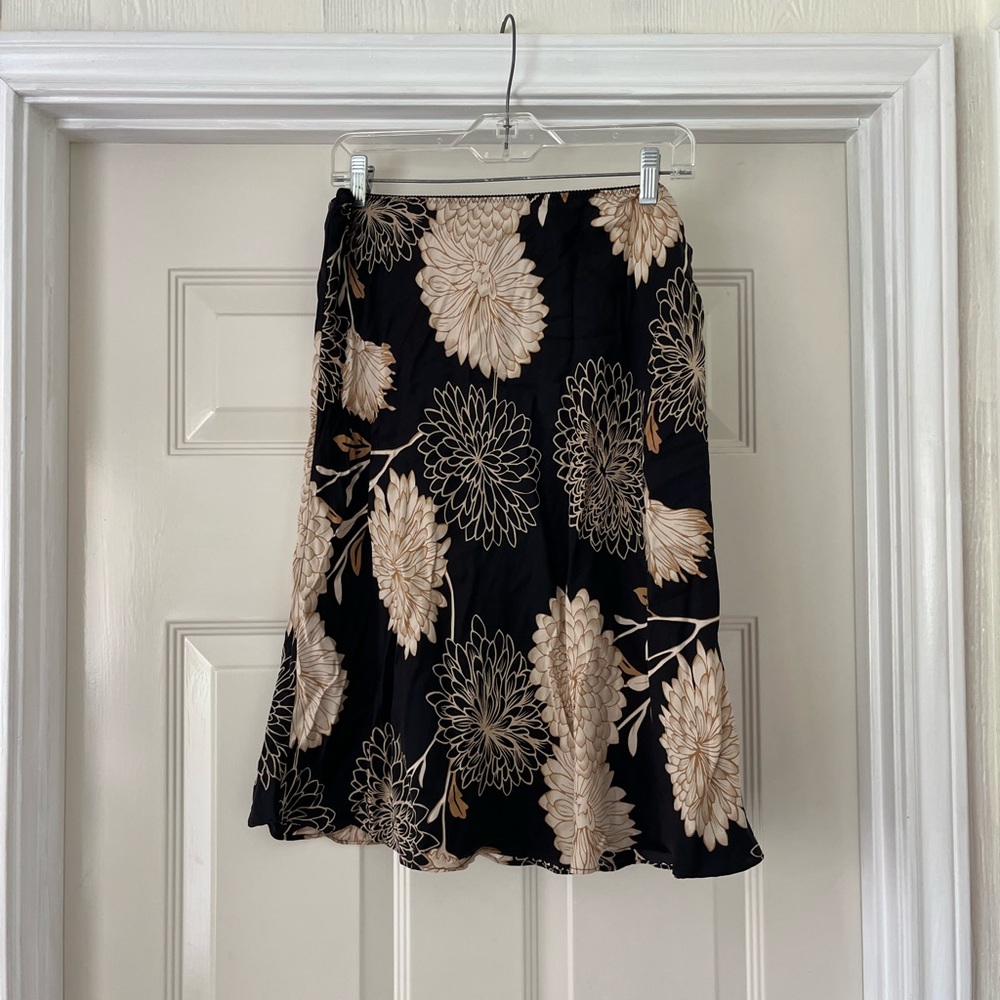 Vintage Silk Midi Skirt